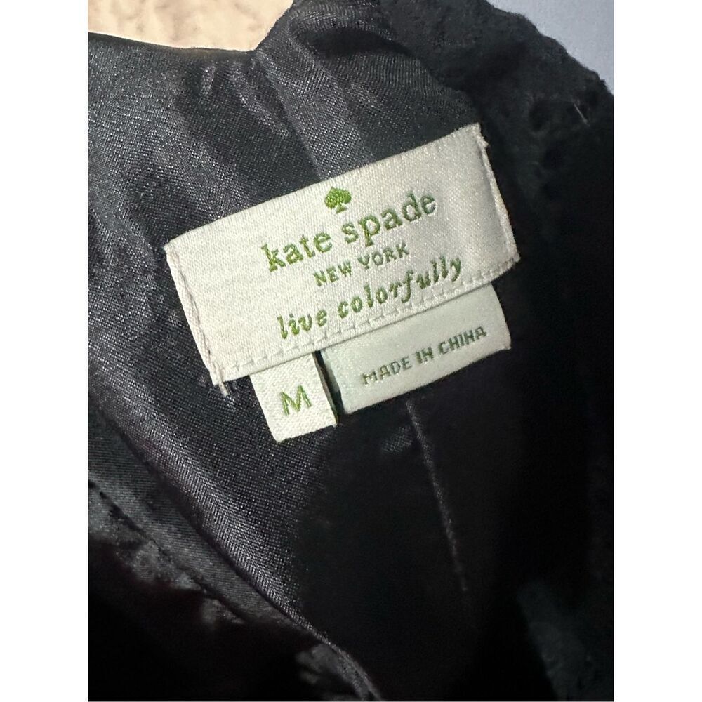 kate spade Black Eyelet Sleeveless Blouse (M fits small) - Picture 5 of 6